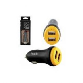 CARGADOR MECHERO 2 USB 2.4A HV-UC515 NEGRO